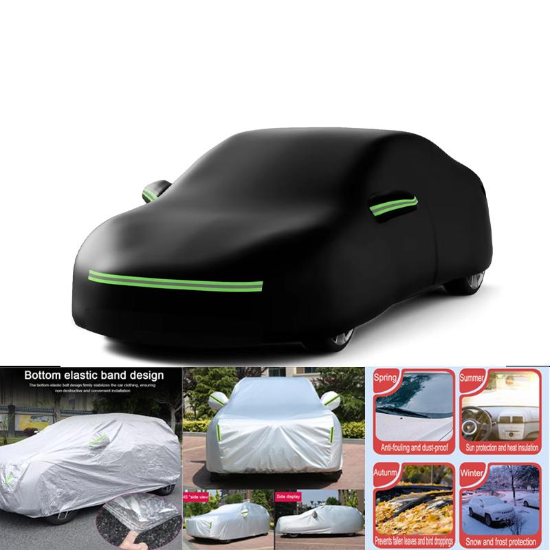 

Car Covers Custom Fit For Tesla Model 3 2020-2024 Heavy Duty Outdoor Waterproof All-Weather UV Protection Full Exterior Cover чёрный