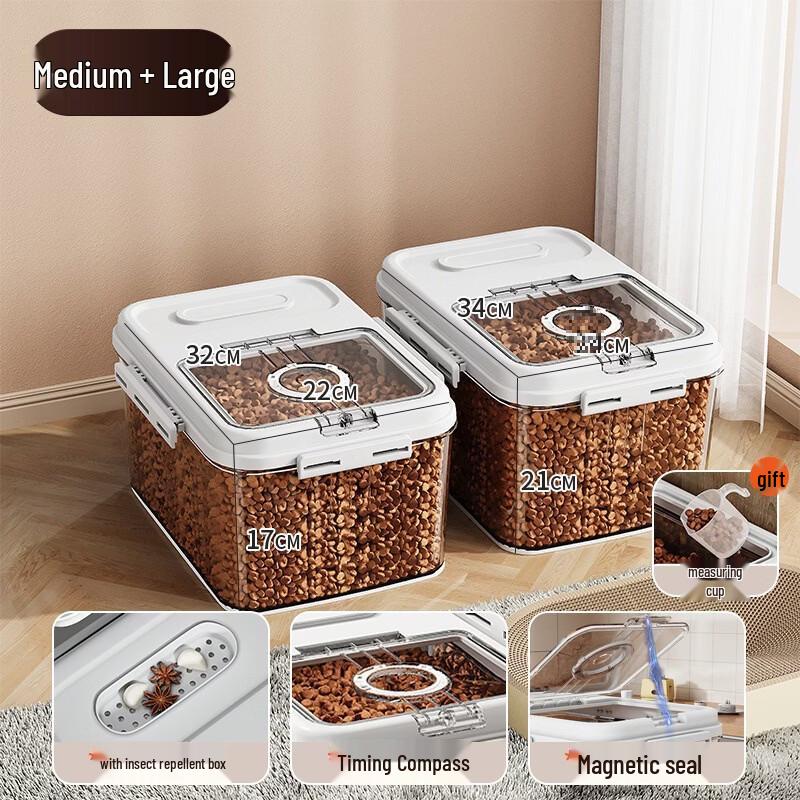 Handun Sealed Cat Food Storage Container Set