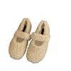 Flat-bottomed Versatile Mary Jane Mao Mao Shoes Korean Version of Women's Shoes To Wear 2025 New Autumn and Winter Velvet Cotton Shoes Single Shoes