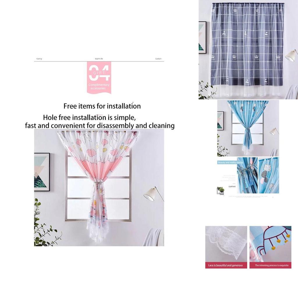 Soft And Breathable Velcro Curtain Window Self Adhesive Blackout Drapes For Modern Home Furnishings