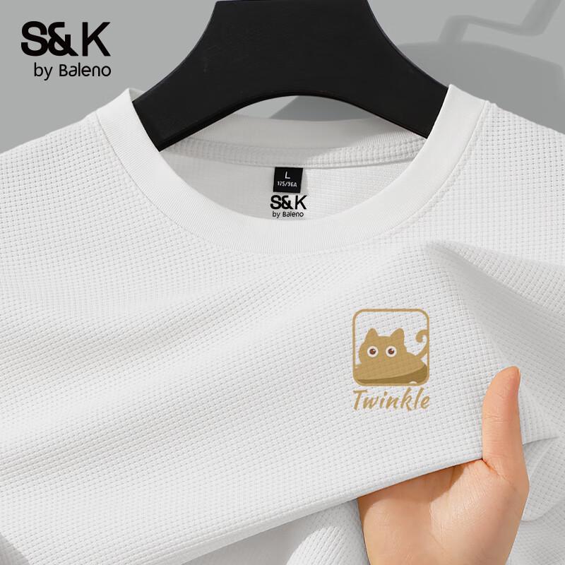 Baleno S&K Men's Heavy Waffle Knit Long Sleeve T-Shirt