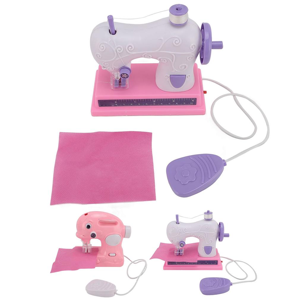 Children Sewing Machine Toy DIY Electric USB Rechargeable Sewing Machine Toy Set for Children