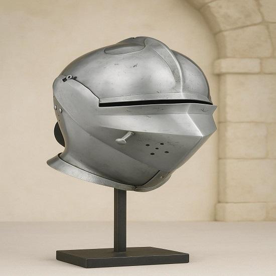 Handcrafted 18 Gauge Steel Italian Armet Helmet SCA LARP Cosplay Armour