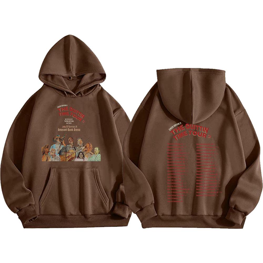 Zach Bryan The Quittin Time Tour  Hoodie Winter Women