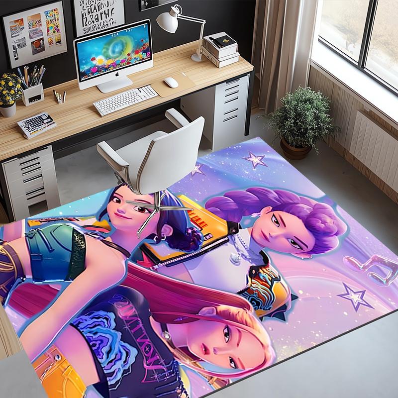 Girl group Pattern Rug, Indoor/Outdoor Mat, for Picnic, Gameroom, Bedroom, Office, Living Room, Home Decor Carpet, Birthday Gift