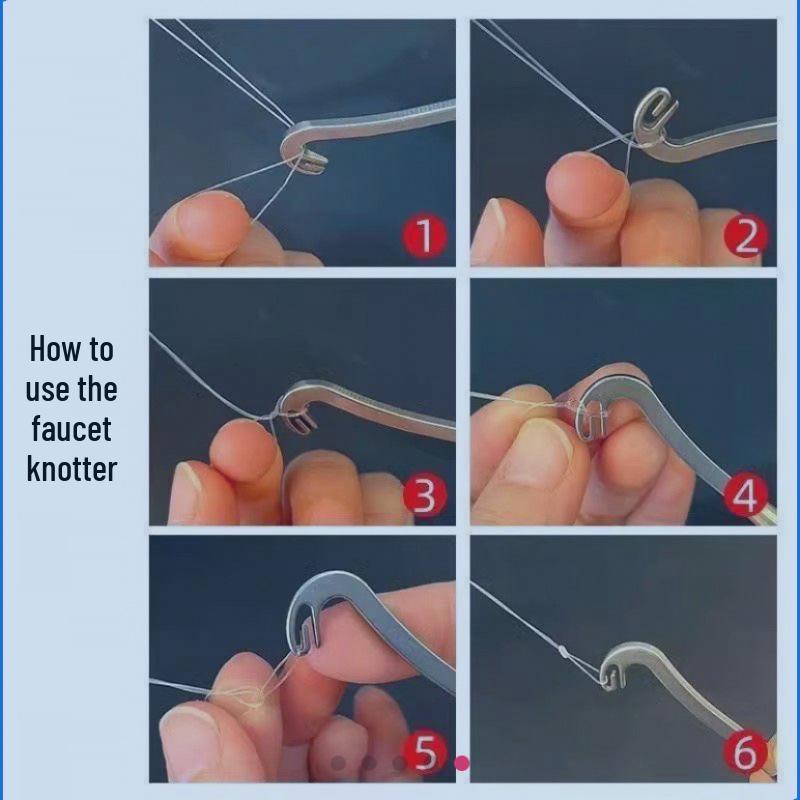 AA Stainless Steel Knot Tying Tool: Quickly Secure Leaders to Hooks for Black Pit Fishing.