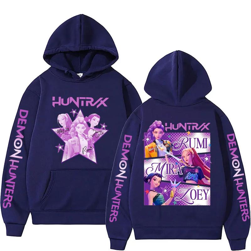 Kpop Demon Hunters Fanmerch Mira Rumi Zoey Huntrix Sudadera Con Capucha Harajuku Pulóver Tops Hombre Mujer Sudadera Fans Regalo