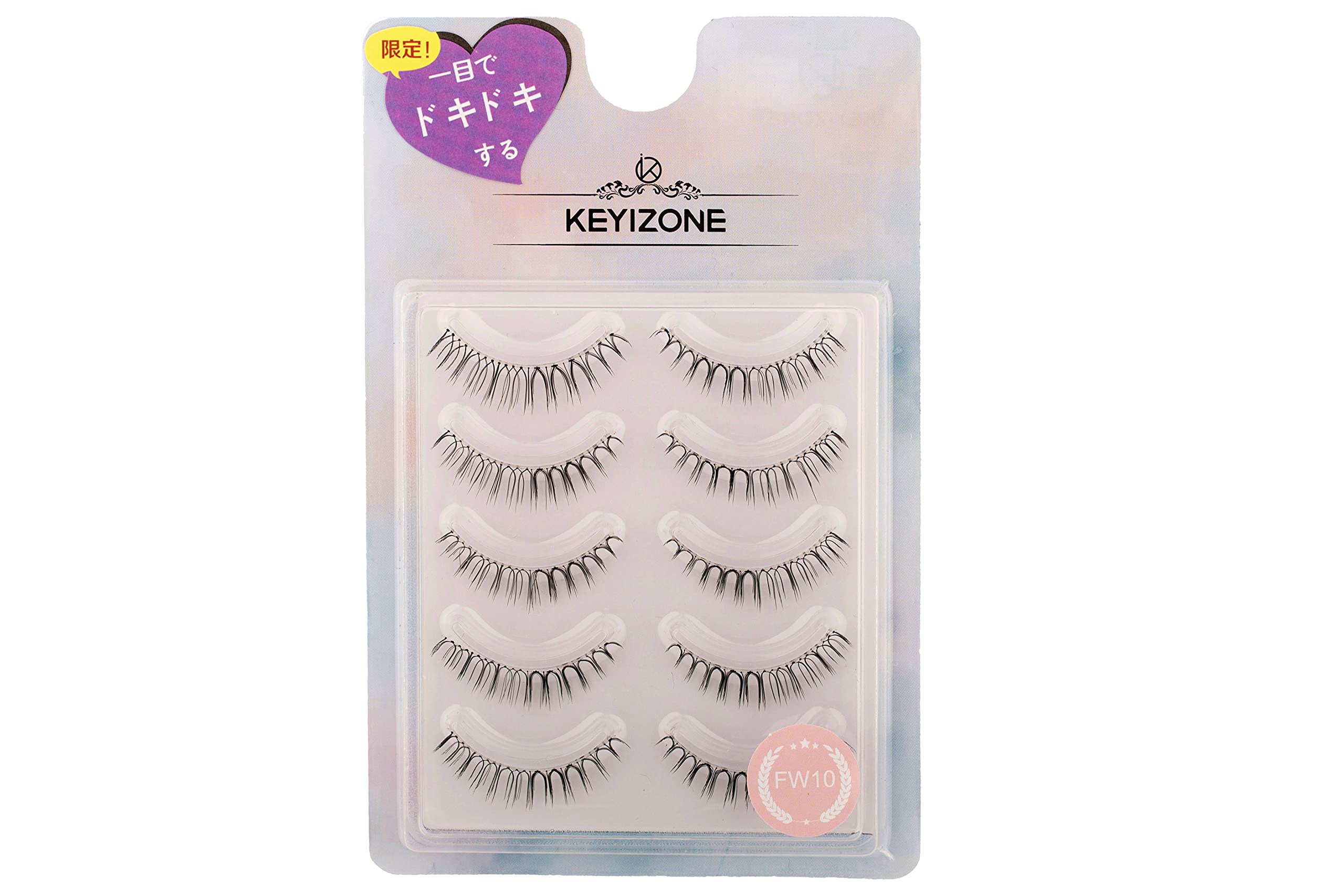 

KEYIZONE Handmade False Eyelashes FW10 - Super Natural, Dense Type, Longer in the Center, Soft Band
