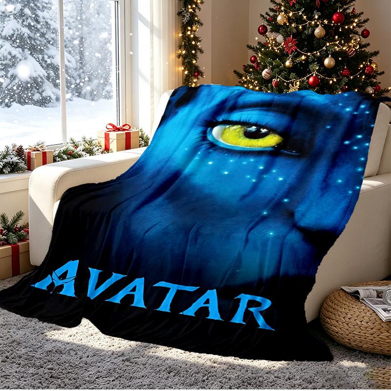 Avatar Pattern Blanket for Home Decoration, Bed, Sofa, Car Travel, Camping, Suitable for All Seasons, Birthday Christmas Gift