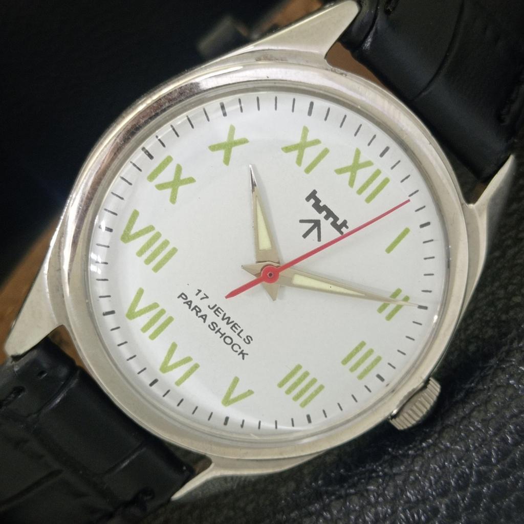 

HAND-WINDING VINTAGE HMT INDIAN MENS ROMAN FIGURE WHITE DIAL WATCH a702867-1 R211-a702867