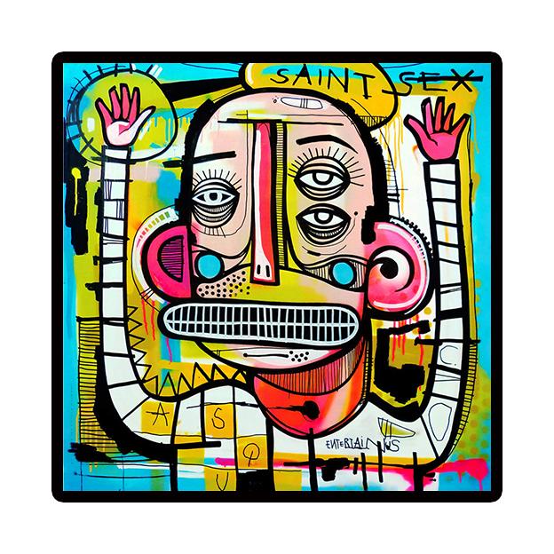 Wall Art Pictures For Living Room Decoration No Frame Graffiti Street Art Poster Joachim Abstract Colorful Face Canvas Painting