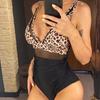 Solid One-piece Swimsuit Women Deep V-neck Removable Bra Plain Monokinis New Summer Beach Swimwear  Swimsuit Female