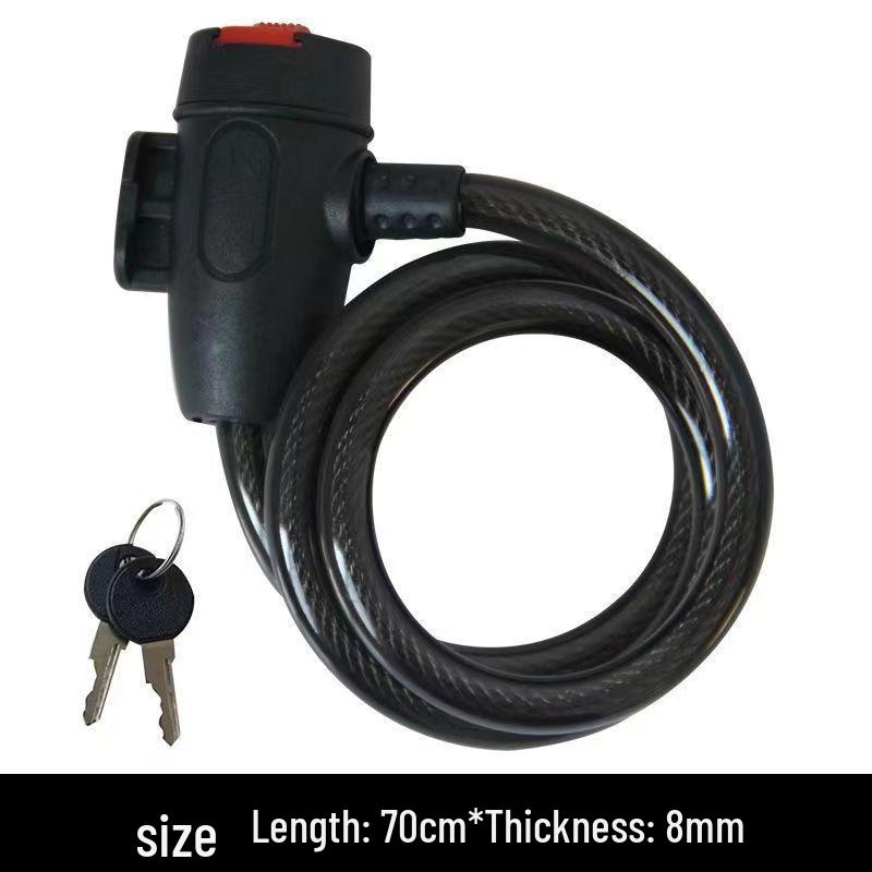 Mountain Bike Anti-Theft Combination Chain Lock: Portable Steel Cable for Bicycles & E-Bikes