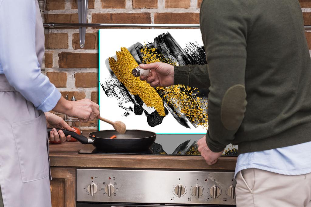 GLASS PROTECTIVE PLATE FOR STOVE 80x52 PATTERN