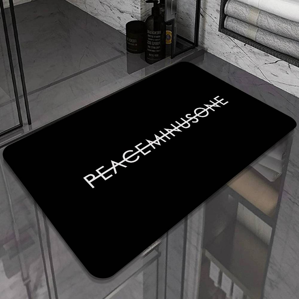 

G-G-Dragon P-Peaceminusone Floor Mat INS Style Soft Bedroom Floor House Laundry Room Mat Anti-skid Household Carpets 50x80 cm