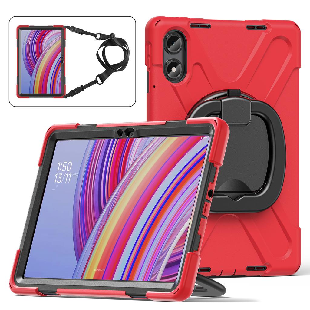 360 Rotating Kids Case Universal for Xiaomi Poco Pad Redmi Pad Pro 2024 12.1 Inch Heavy Duty Stand Cover with Shoulder Strap