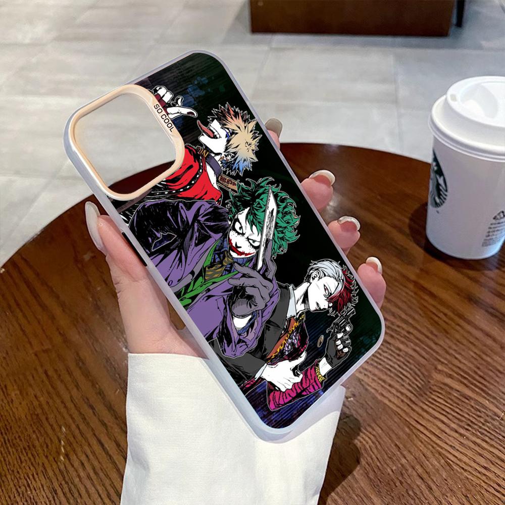 

H-hero acade-my hot anime poster Phone Case Gradient IMD Colorful Silver Suitable case for iPhone17 16 15 14 13 12 Pro Max iPhone Air