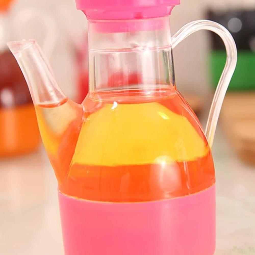 Plastic Oil Dispenser Leakproof Condiment Container Household Vinegar Bottle  Dining Table