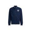 Adidas Verbiage Knit Jacket Letter Print Stand Collar Sports Casual Jacket Men Jacket Navy-Blue JE3634