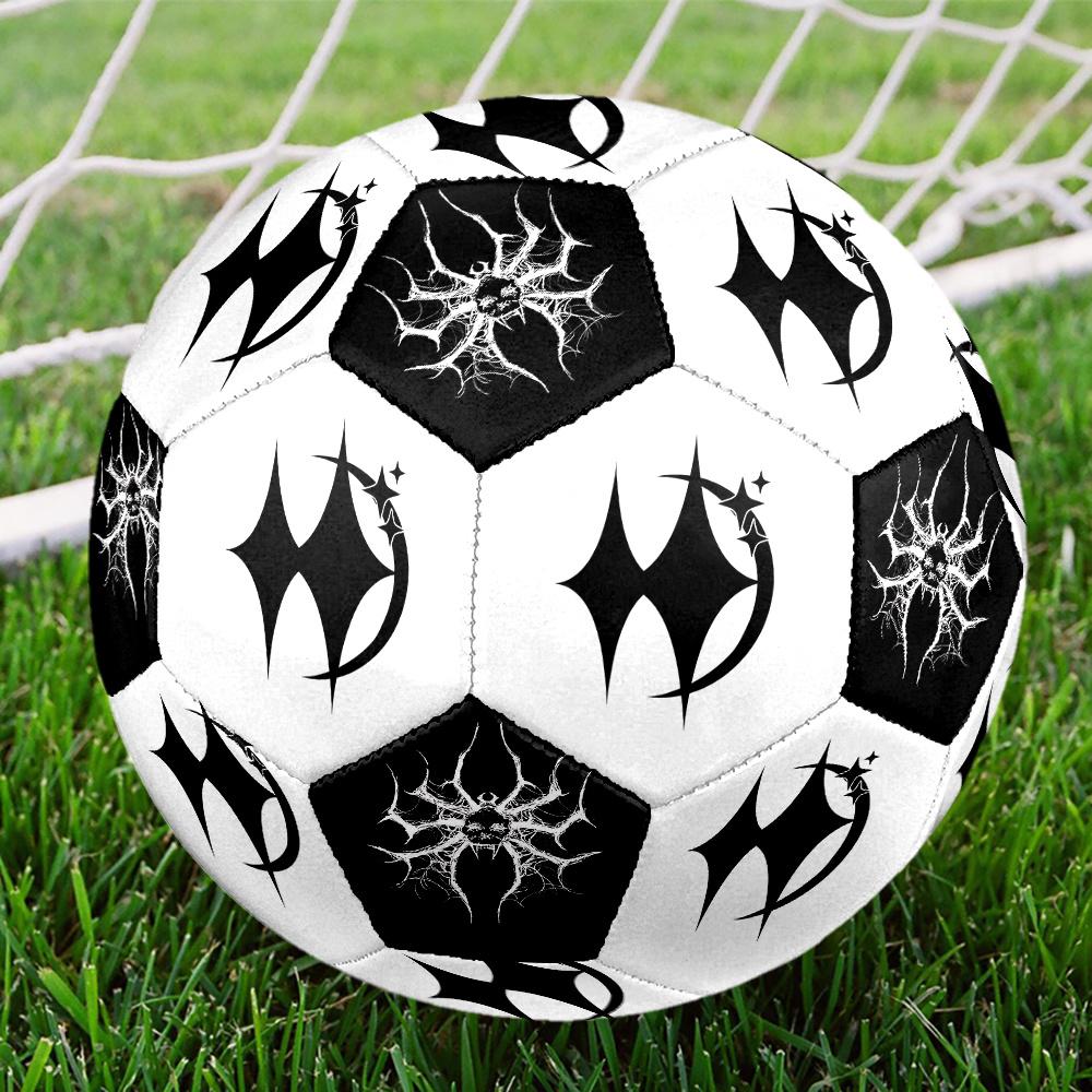 1PC Space Exploration Symbol Dark Spider Artwork Soccer Ball Size 5 Football Machine Sewn Indoor/Outdoor Universal Football Gift W81