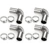 BWESOO 4Pcs Stainless Steel 24Mm Air Diesel Parking Heater Exhaust Pipe Tube Elbow Connector For Diesel Boat Heater 1M Automotive Replacement Exhaust