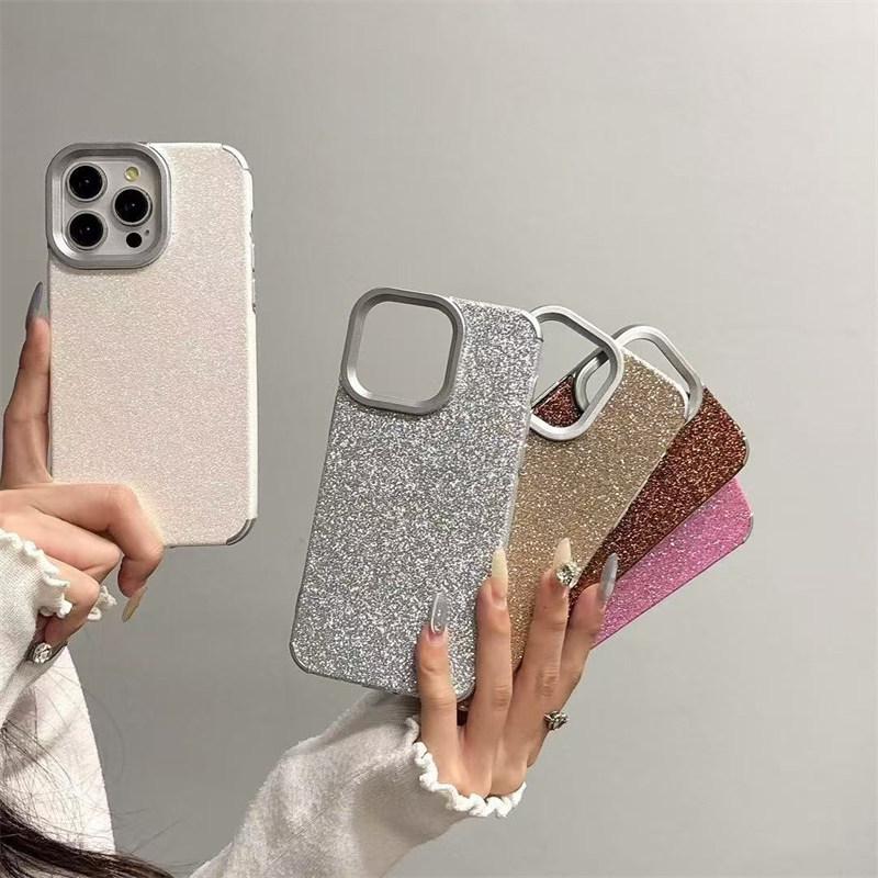 Stylish Premium Glitter case for iPhone 16 Pro Max 15 14 Plus 13 12 Pro 11 Soft silicone fall protection Cover