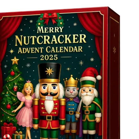 Merry Nutcracker Advent Calendar 2025 24 Days Acrylic Ornament with Surprise Miniatures Christmas Countdown Decor for Tree And Holiday Display