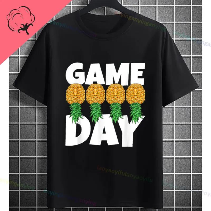 Funny Swinger Pineapple Boat Graphic Tshirt With Cruise Gets Me Wet Shortsleeve Crewneck Cotton Adult Tshirt Unisex Clothing