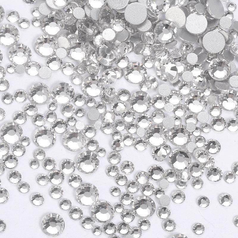 

Little Monkey Manicure Size Mixed Flat-Bottomed Diamond Ss6-Ss20 Multi-Size Rhinestone Jewelry 1440 Bags