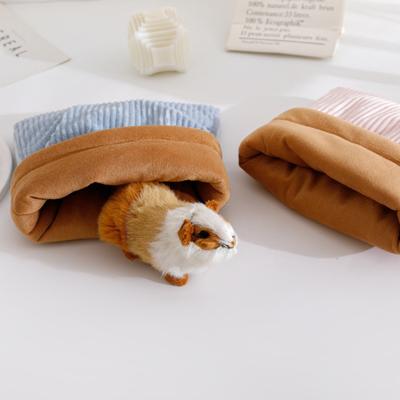 Marsvin Sova påse Bärbar Hamster Grotta Säng Mysig Krama Väska Husdjur Gömställe Leksaks Säck för Små Husdjur Chipmunk Kanin