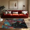 Abstract Area Rug Modern Non-Slip Floor Mat Living Room Bedroom Home Decor Artistic Carpet Washable Home Accent Rug Contemporary