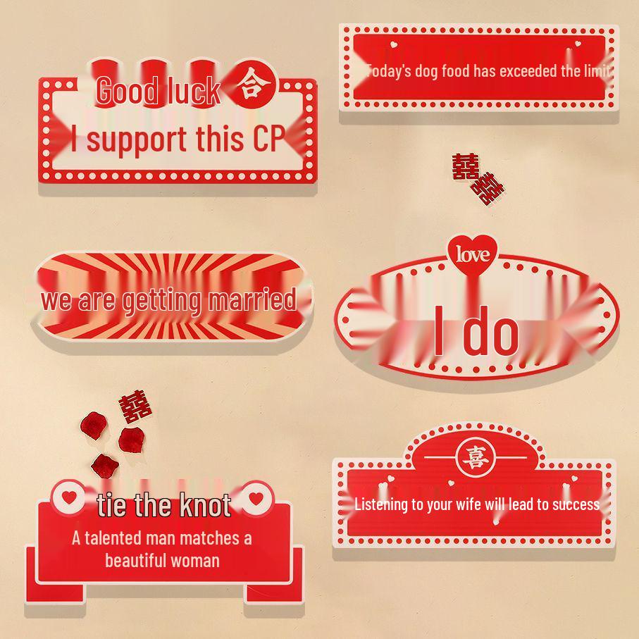 Wedding Party Props: Bride, Bridesmaid & Groomsman Photo Signs for Group Shots & Games