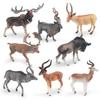 Realistic Plastic Forest Animal Model Set Featuring Impala Antelope And Majestic Deer Figurines For Collectors And Decor