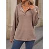 New Autumn and Winter Independent Station Loose Casual Pit Strip Long-sleeved Button T-shirt