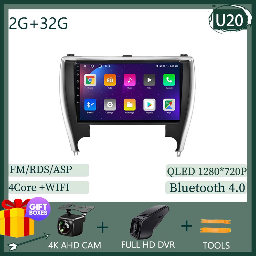 10.1INCH Android 13 Car Radio For Toyota Camry 7 XV 50 55 2015 2016 2017 Multimedia 4G+WIFI Video Player Navigation GPS Stereo