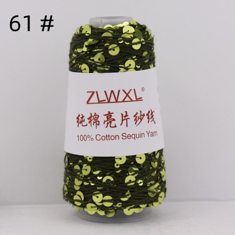 1000g /3200M 100% Cotton Yarn 6mm+3mm Special Sequin Yarn DIY Knitted Garment Accessories Rag Doll Knitting Yarn