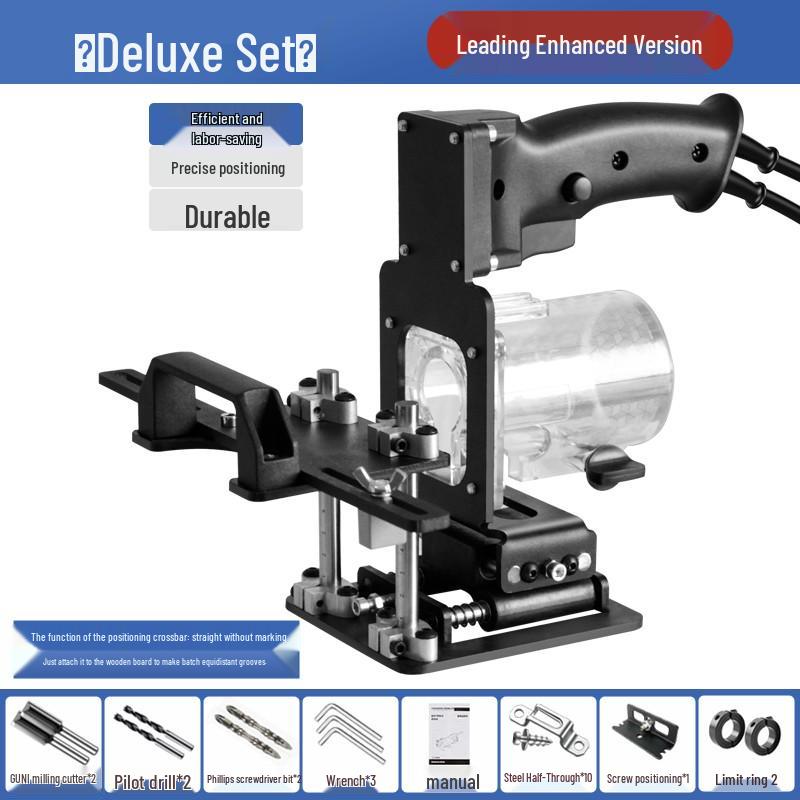 2-in-1 Woodworking Slotter & Trimmer Machine