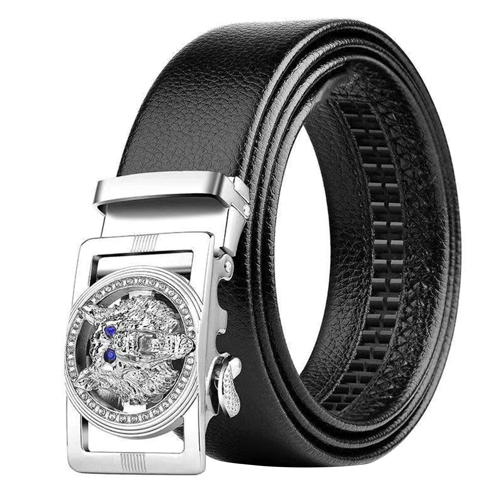 

Practical PU Belt with Carved Wolf Buckle for Work and Play Birthday Christmas Gift Elegant PU Belt for Various Outfits серебряный