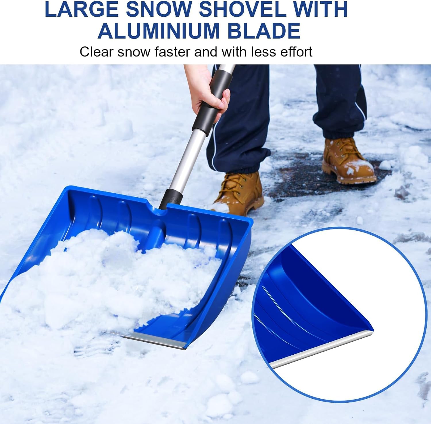 

CY-SL04 Detachable PC Snow Shovel with Metal Handle for Garden and Outdoor Orange