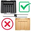 Kitchen Drawer Organizer for Cutlery, Extendable Kitchen Insert, Black