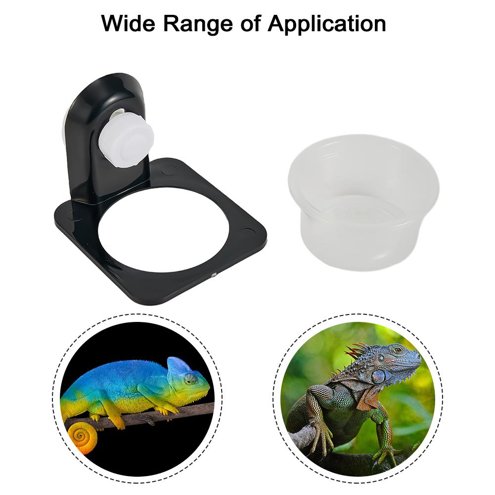 ABS Reptile Tank Food Water Feeding Bowl Terrarium Pot Breeding Box Holder Dish