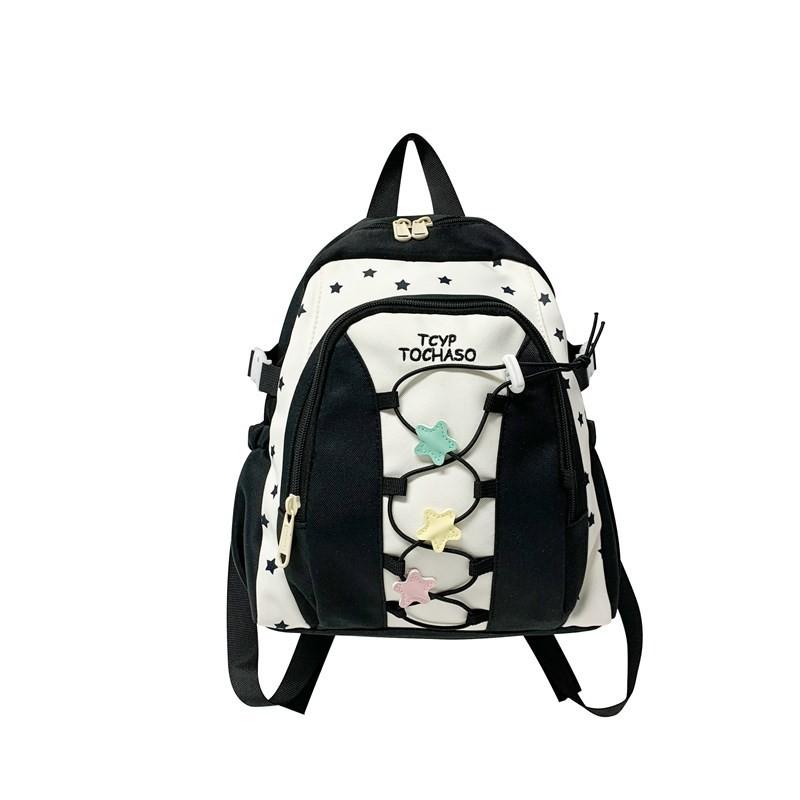 Print Drawstring Star Kids School Backpack Small Fresh Backpack Lightweight