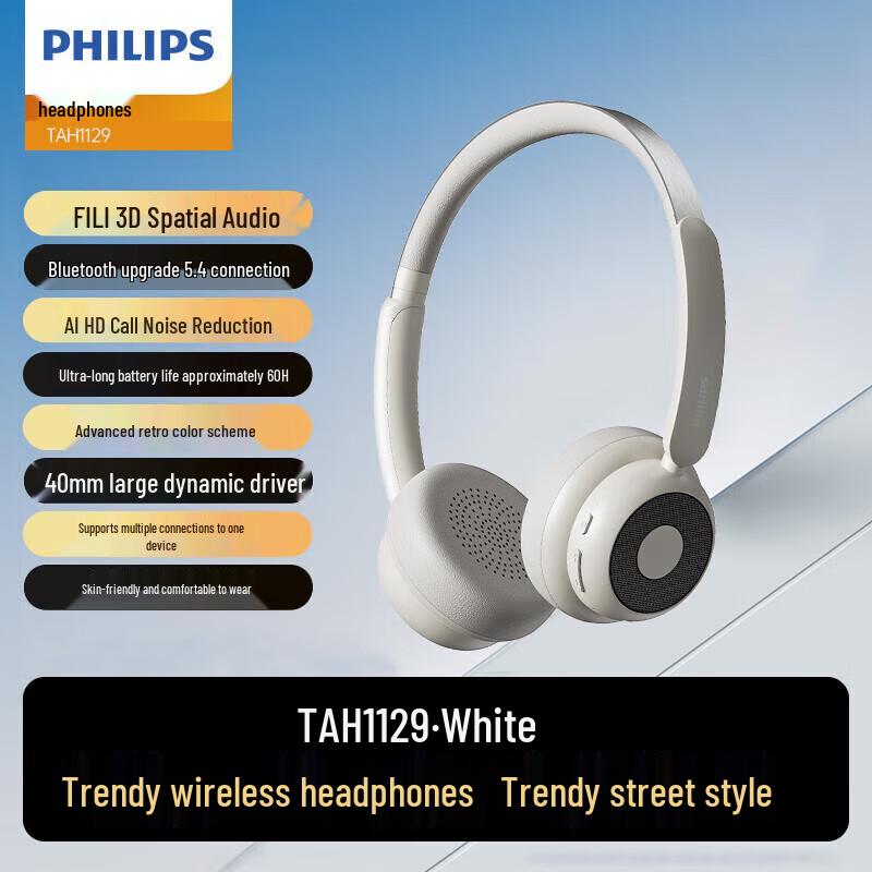 

Philips Retro Over-Ear Wireless Headphones