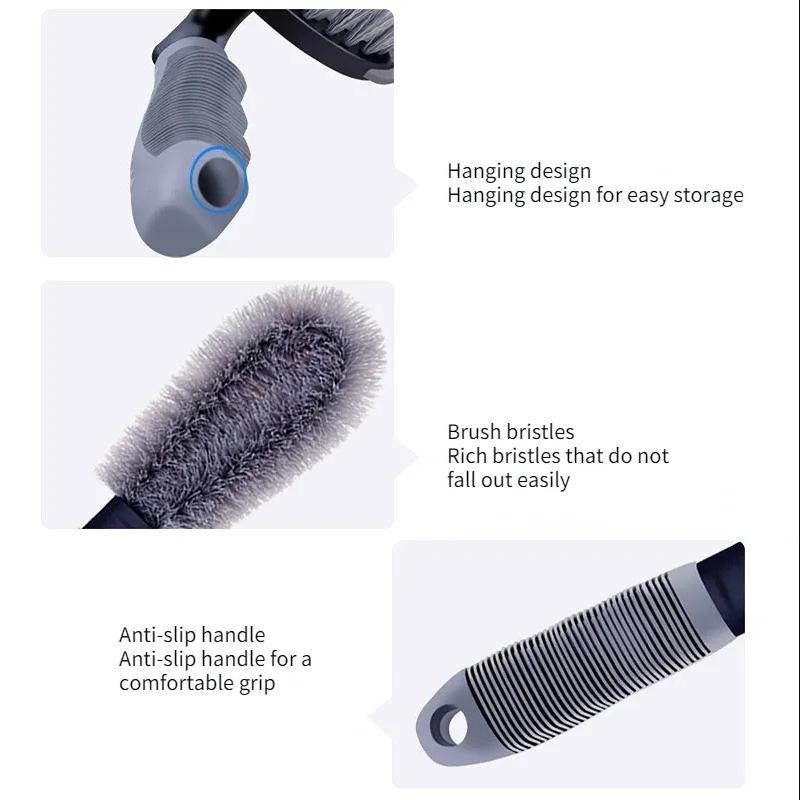 Car Wash Brush Tools Set Car Cleaning Tire Scrubber Wheel Rim Brush Trunk Motorcycle Dust Remover Auto Cleaning