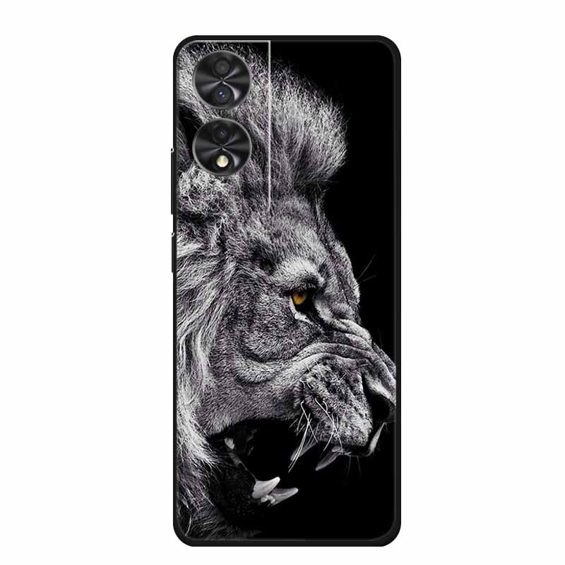 Para TCL 40 NxtPaper 4G 6.78" Funda Animales TPU Silicona Suave Fundas de Teléfono Cubierta para TCL40 NxtPaper Protector Lobo Dibujos Animados Coque