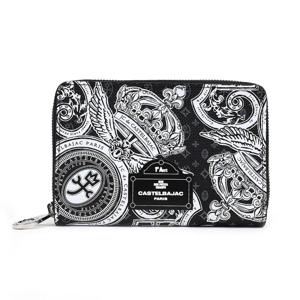 Castelbajac Versa Small Bi-fold Wallet with Zipper closure, Green, 067622