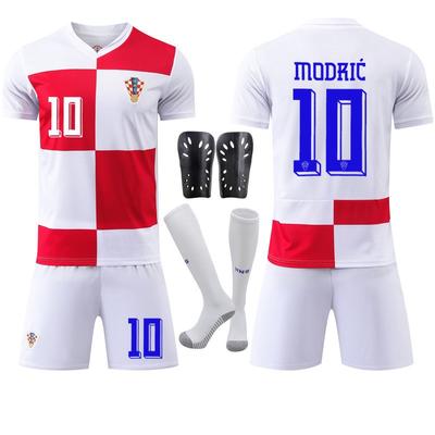 European Cup Croatia Home Football Uniform Set No. 10 Modric Jersey National