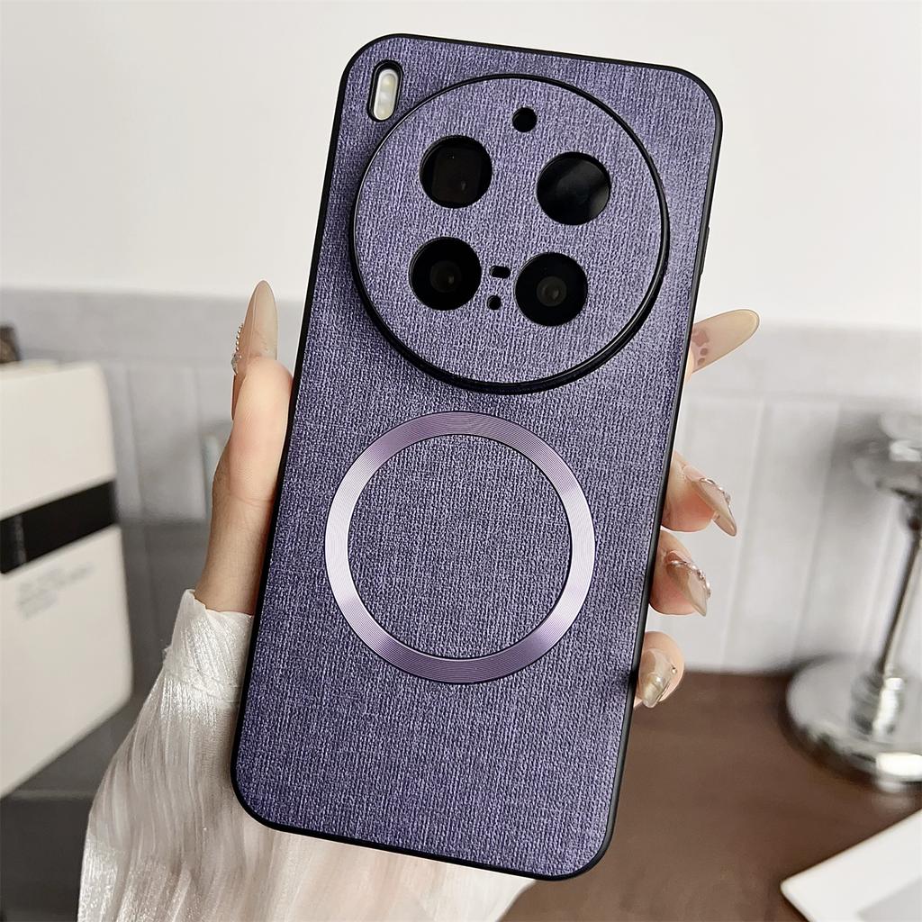 For Vivo X300 Pro 5G Magnetic Case Drop-Proof TPU + Cloth Back Phone Cover