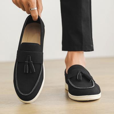 Modne Wygodne Męskie Płaskie Buty Ręcznie Robione Skórzane Męskie Mokasyny Modny Design Trampki Wsuwane Ręcznie Robione Płaskie Buty Nowe Oddychające Buty Codzienne