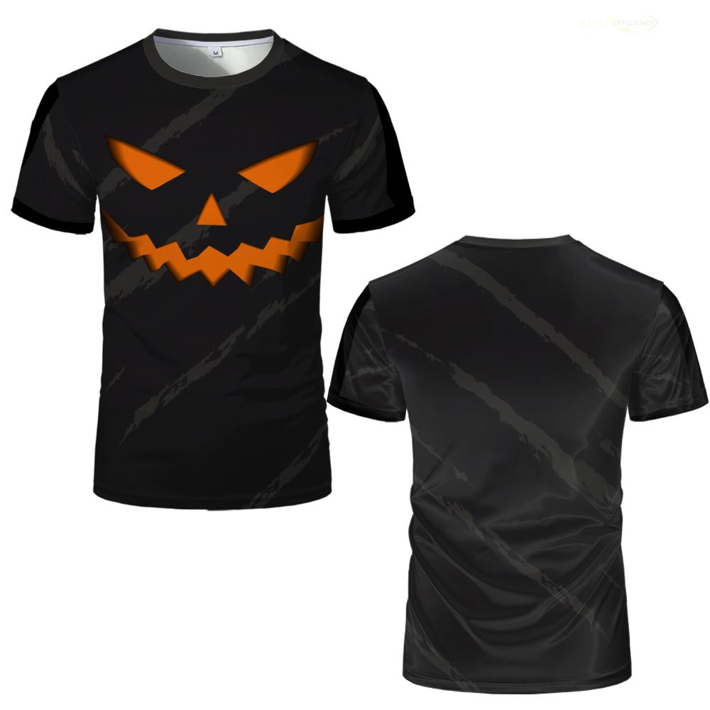 Halloween Horror Pumpkin Graphic T-shirt Festival Party Casual Cosplay Tops Breathable Quick Dry Fashion Streetwear Tshirt